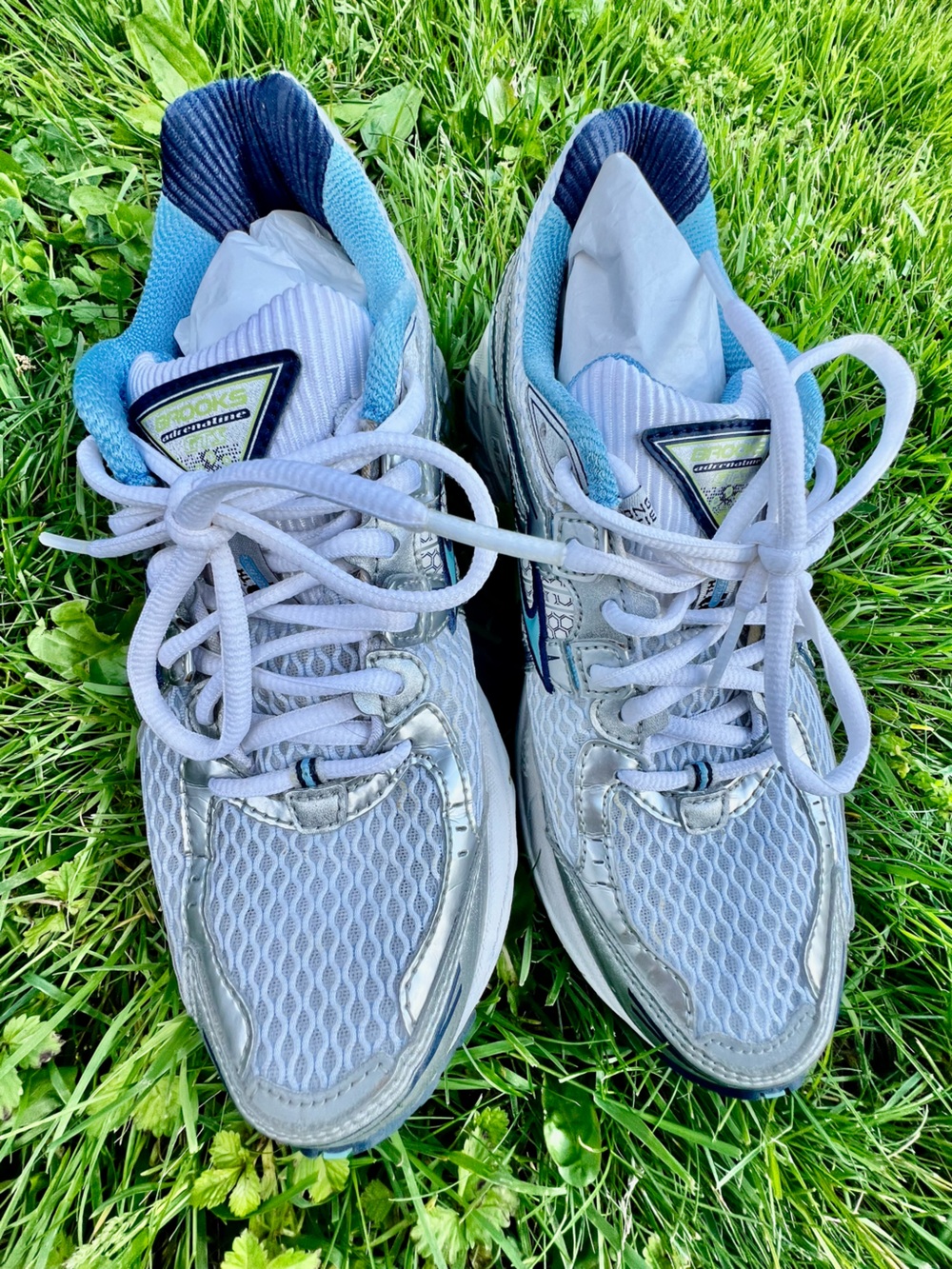 NEW Brooks sneaker GTS 11th Ed. DNA Flextra running shoe blue silver shimmer 8.5 - Picture 4 of 17
